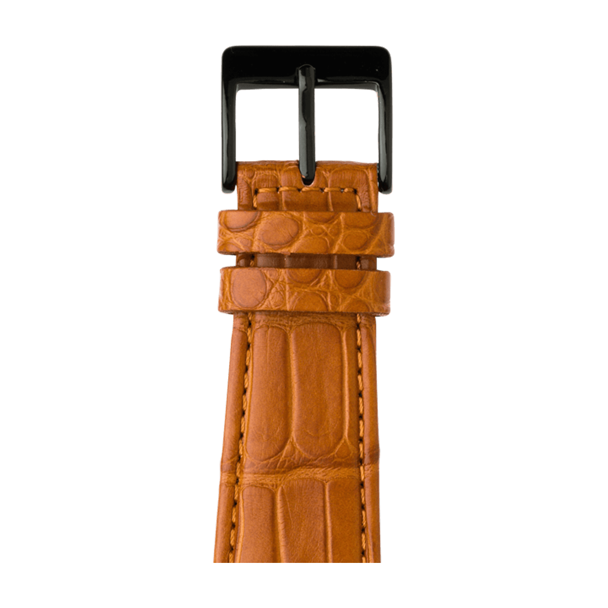 Alligator Leder Armband in Cognac - bracebuds