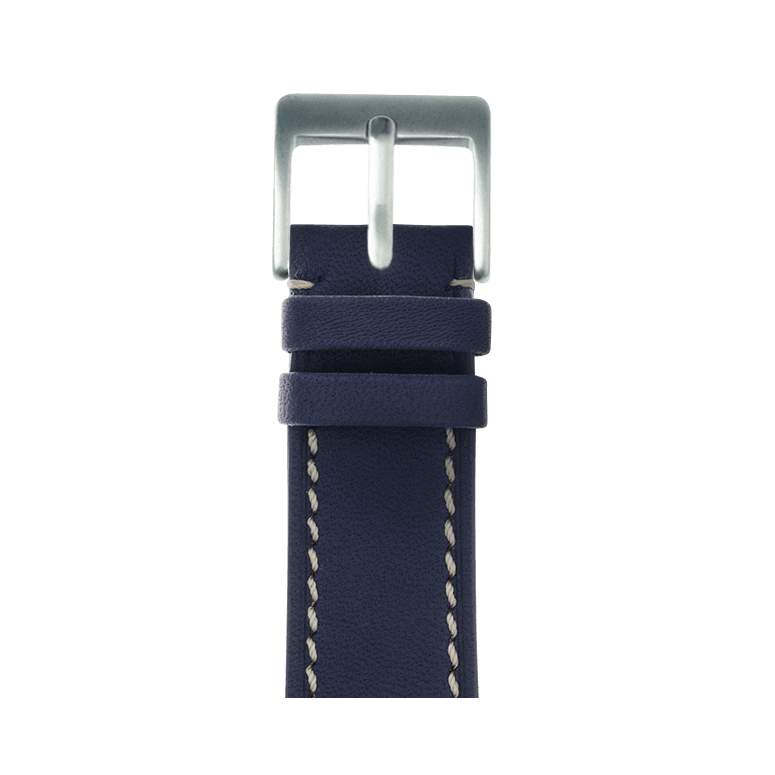 French Calf Leder Armband in Dunkelblau - bracebuds