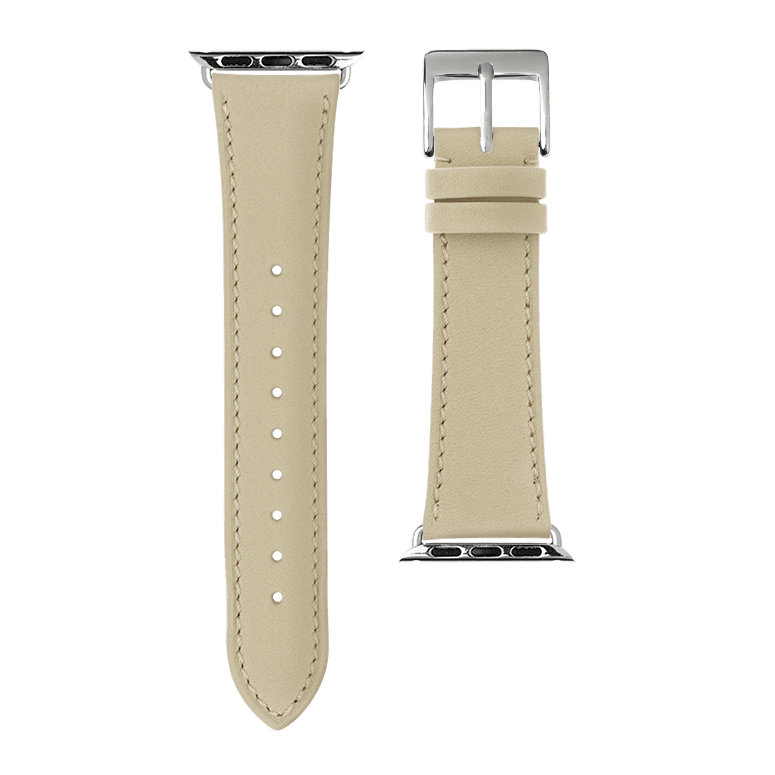 French Calf Leder Armband in Sand - bracebuds