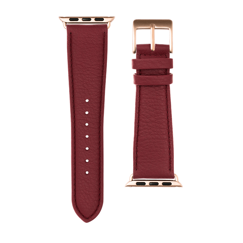 Nappa Leder Armband in Weinrot - bracebuds