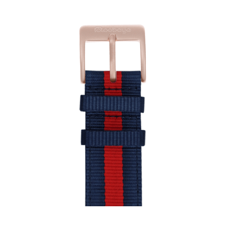 Nylon Armband in Dunkelblau / Rot - bracebuds