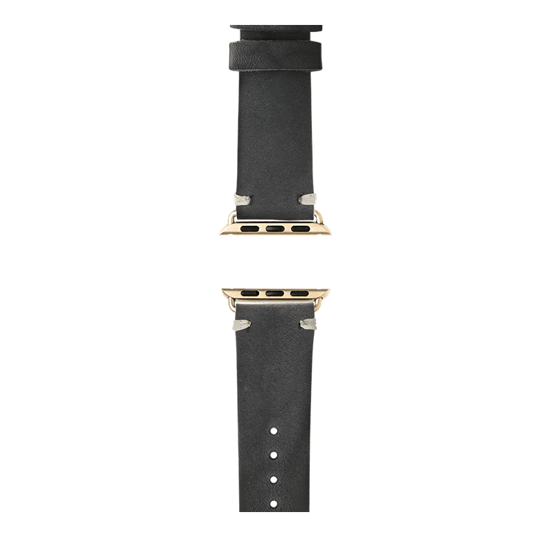 Vintage Leder Armband in Anthrazit - bracebuds