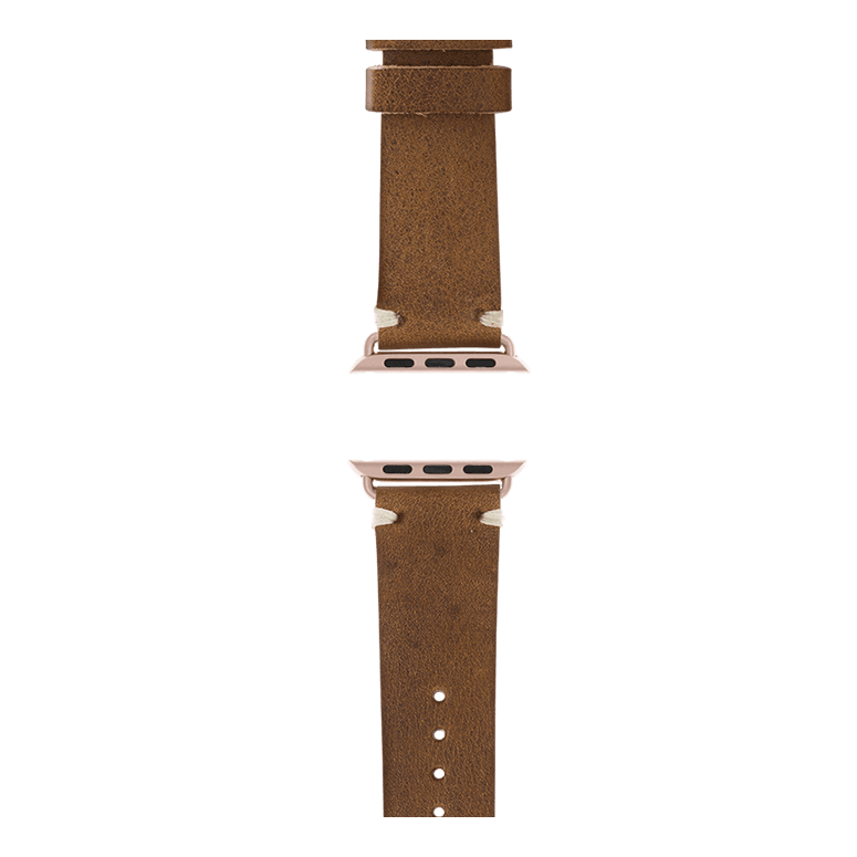 Vintage Leder Armband in Cognac - bracebuds