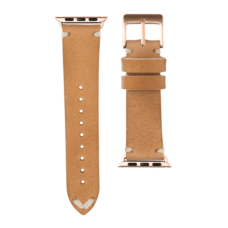 Vintage Leder Armband in Natur - bracebuds