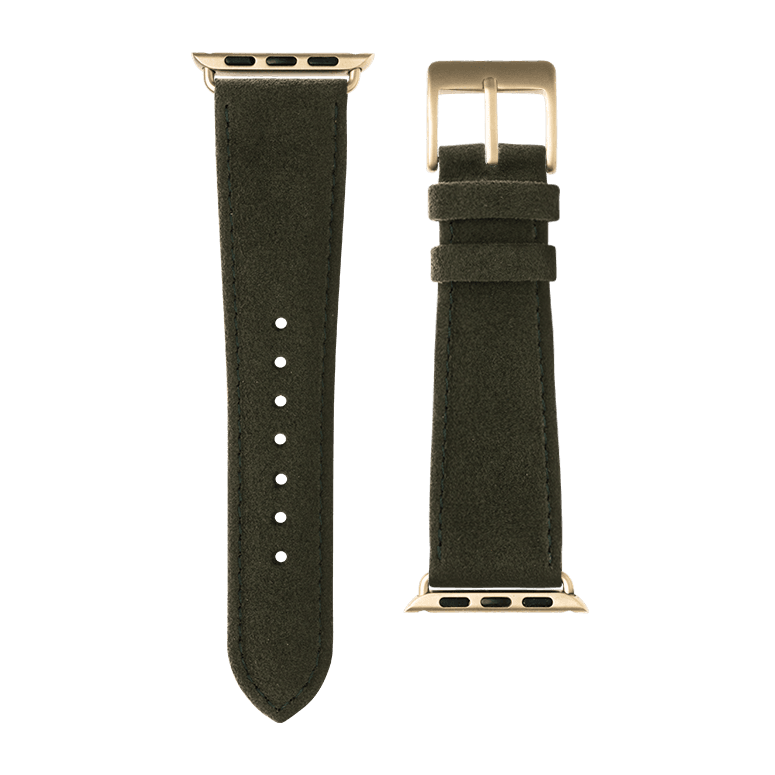 Alcantara Armband in Dunkelgrün - bracebuds