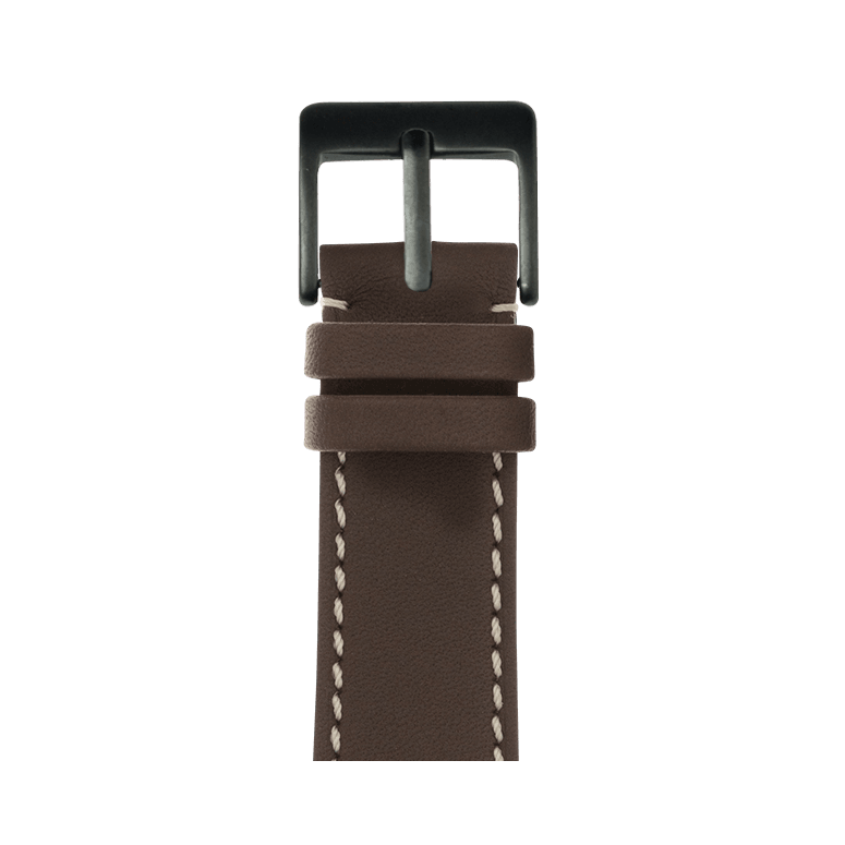 French Calf Leder Armband in Chocolat - bracebuds