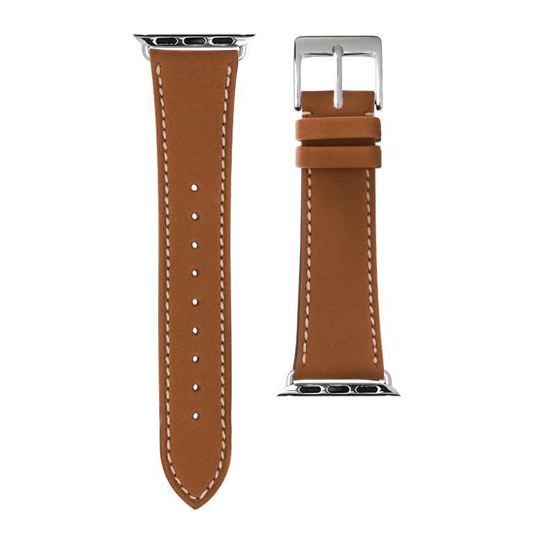 French Calf Leder Armband in Cognac - bracebuds