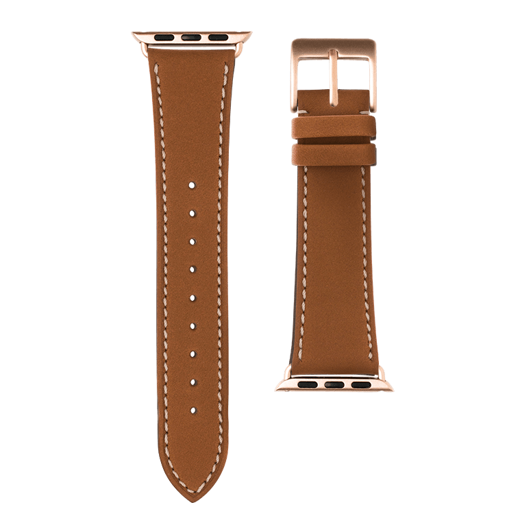 French Calf Leder Armband in Cognac - bracebuds