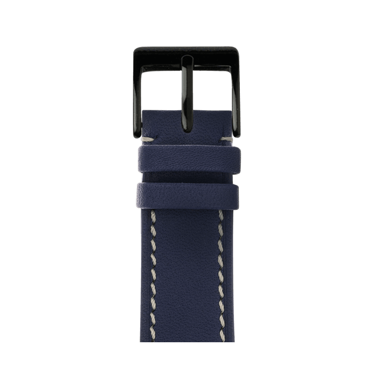 French Calf Leder Armband in Dunkelblau - bracebuds