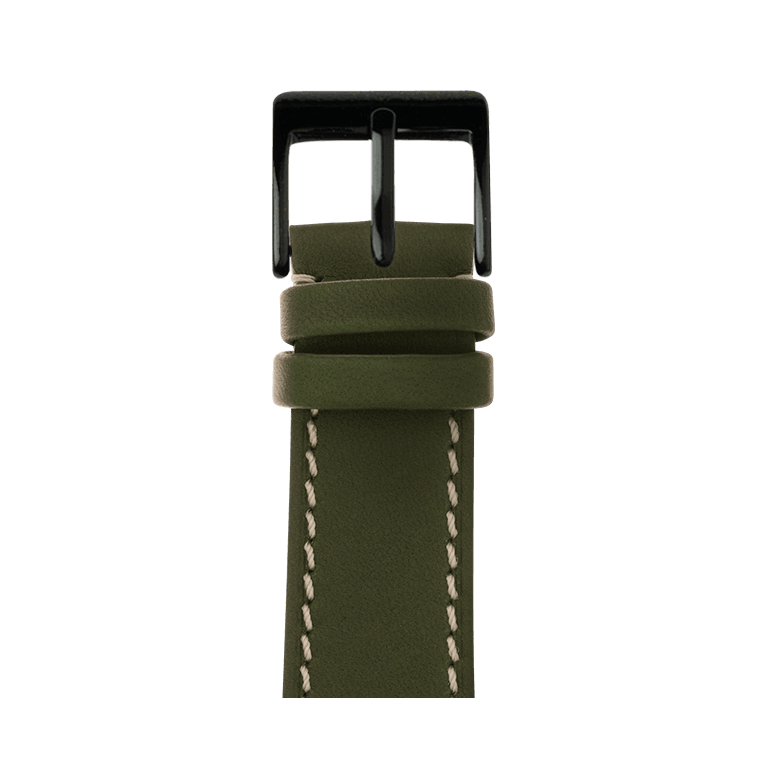 French Calf Leder Armband in Grün - bracebuds