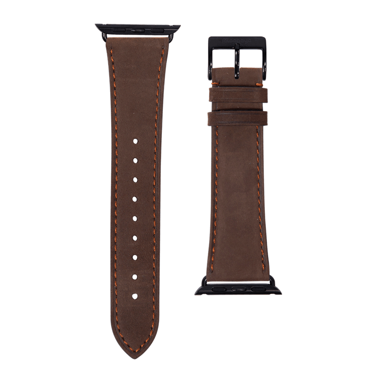 Mountain Bear Leder Armband in Mittelbraun - bracebuds