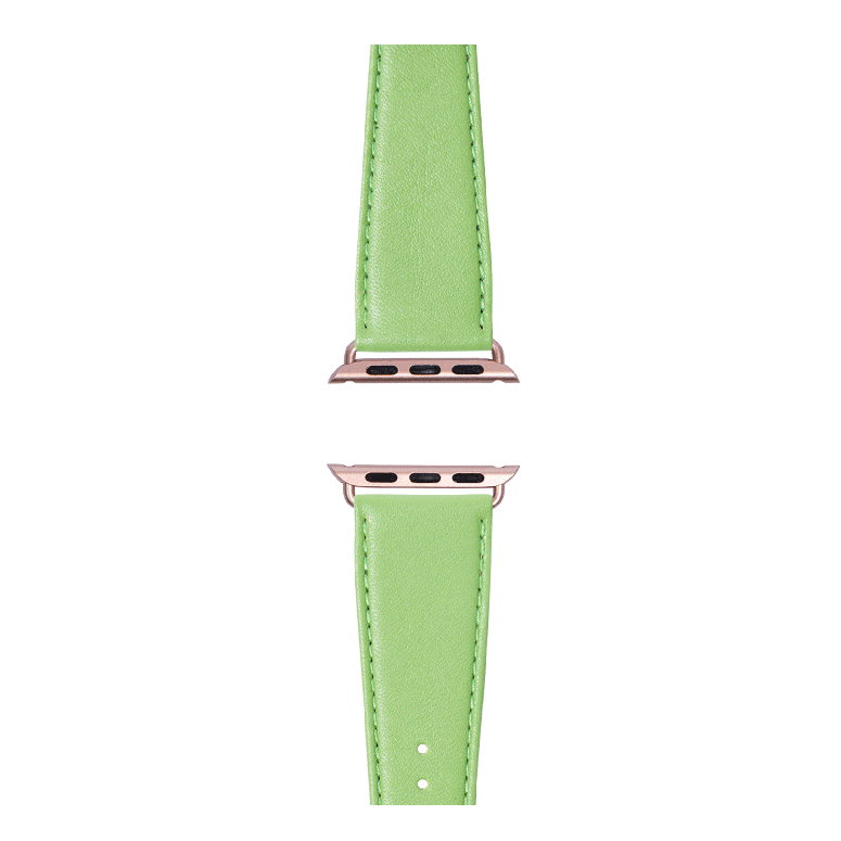 Nappa Leder Armband in Grasgrün - bracebuds