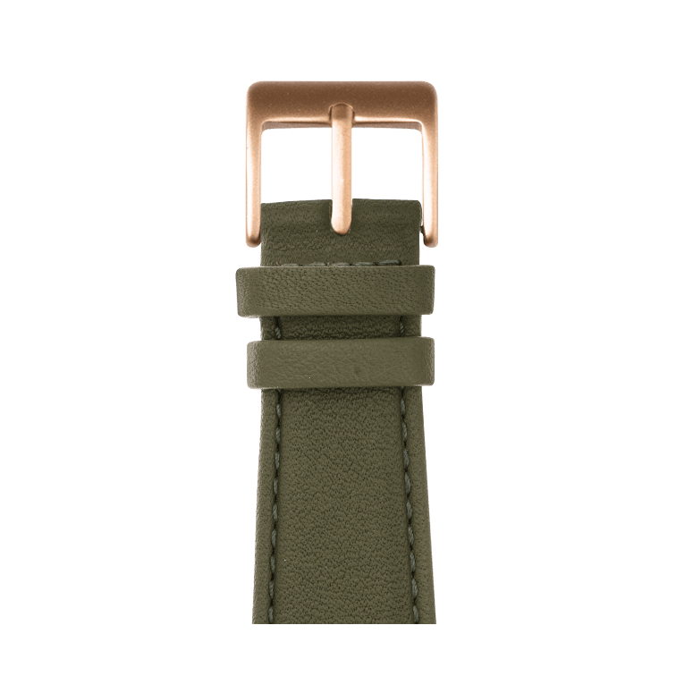 Nappa Leder Armband in Olivgrün - bracebuds