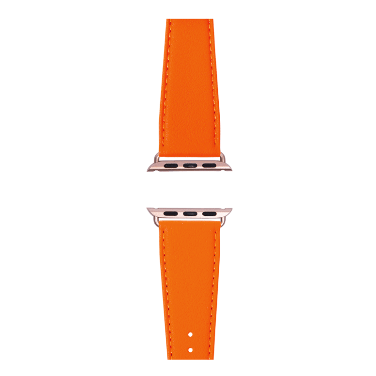 Nappa Leder Armband in Orange - bracebuds
