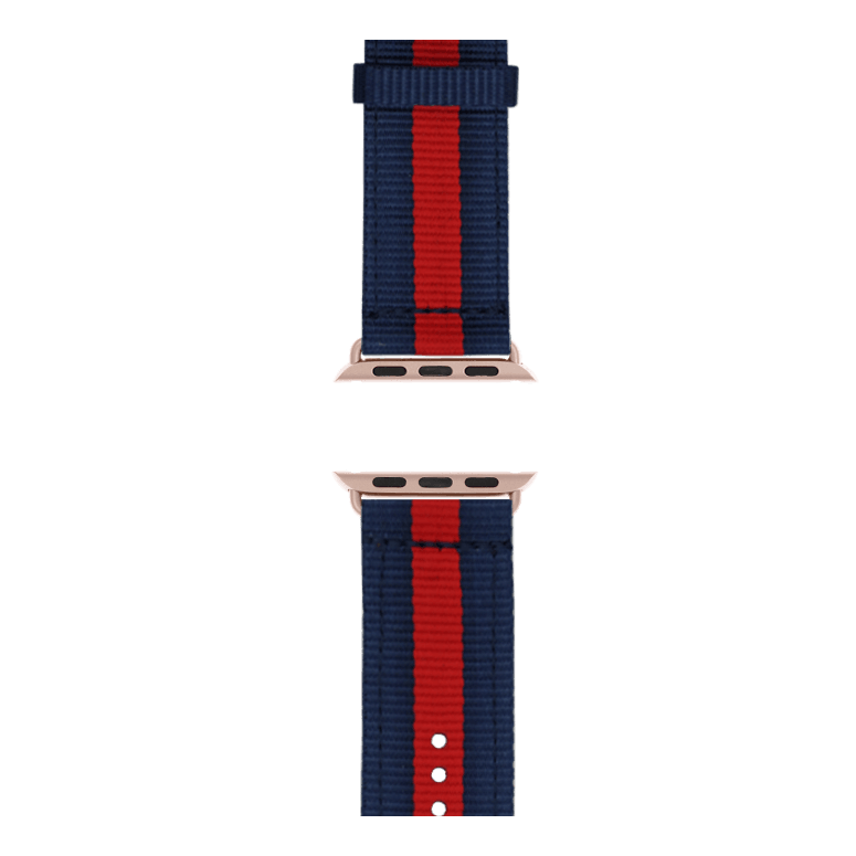 Nylon Armband in Dunkelblau / Rot - bracebuds