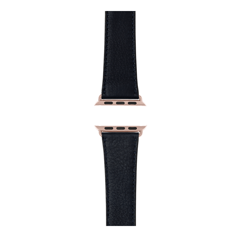 Sauvage Leder Armband in Dunkelblau - bracebuds