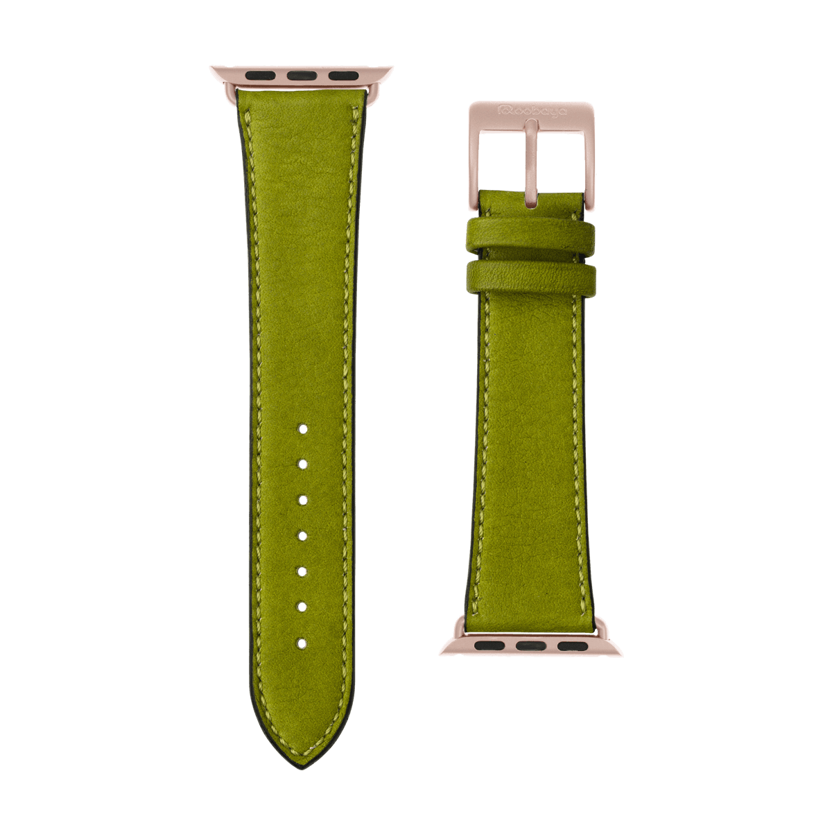 Sauvage Leder Armband in Moosgrün - bracebuds