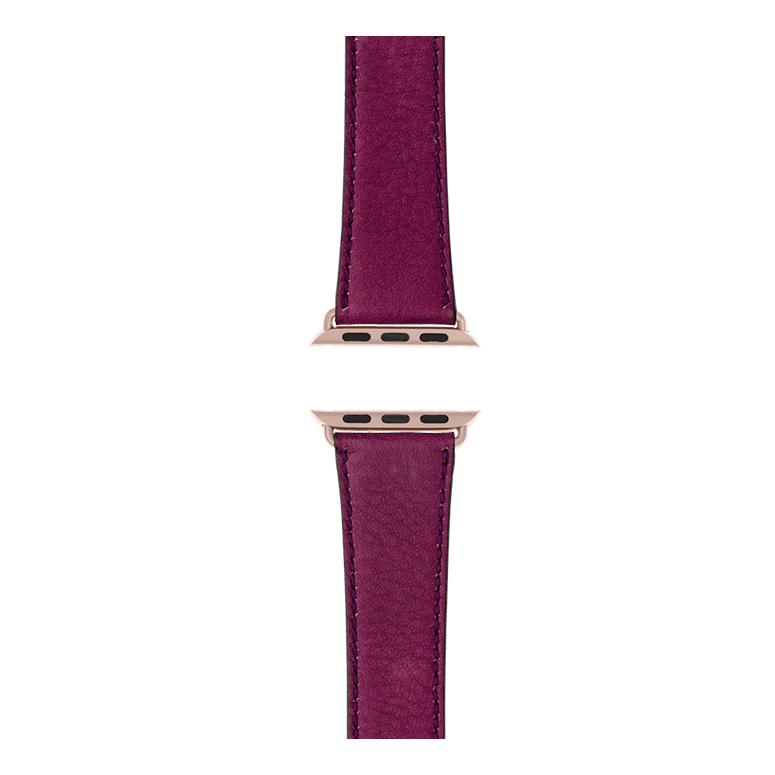 Sauvage Leder Armband in Violett - bracebuds