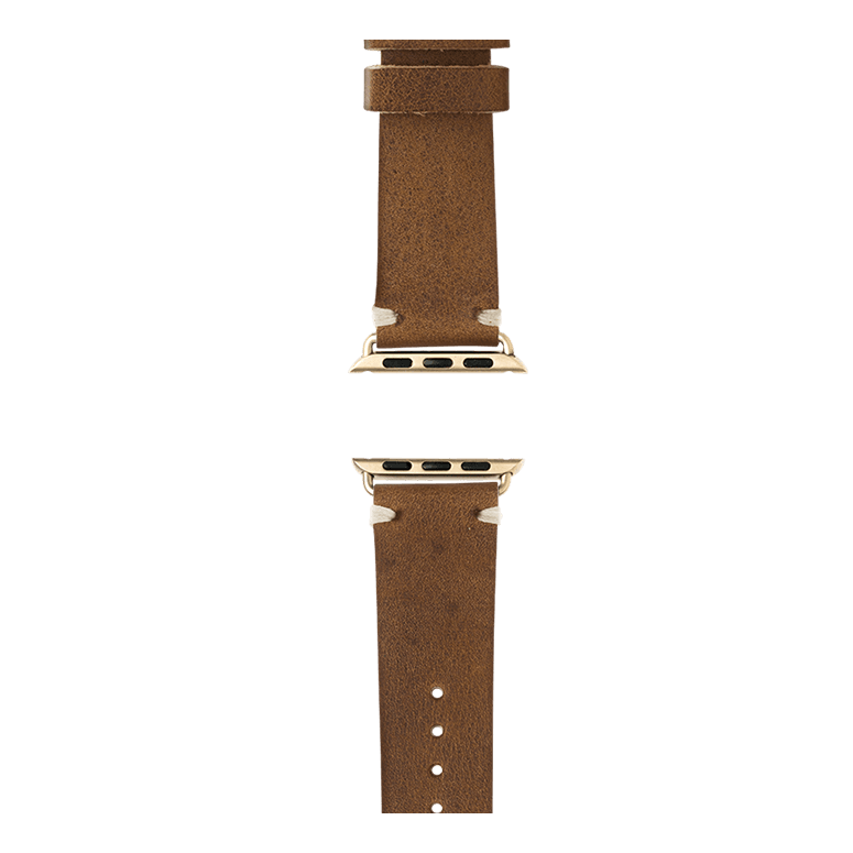 Vintage Leder Armband in Cognac - bracebuds