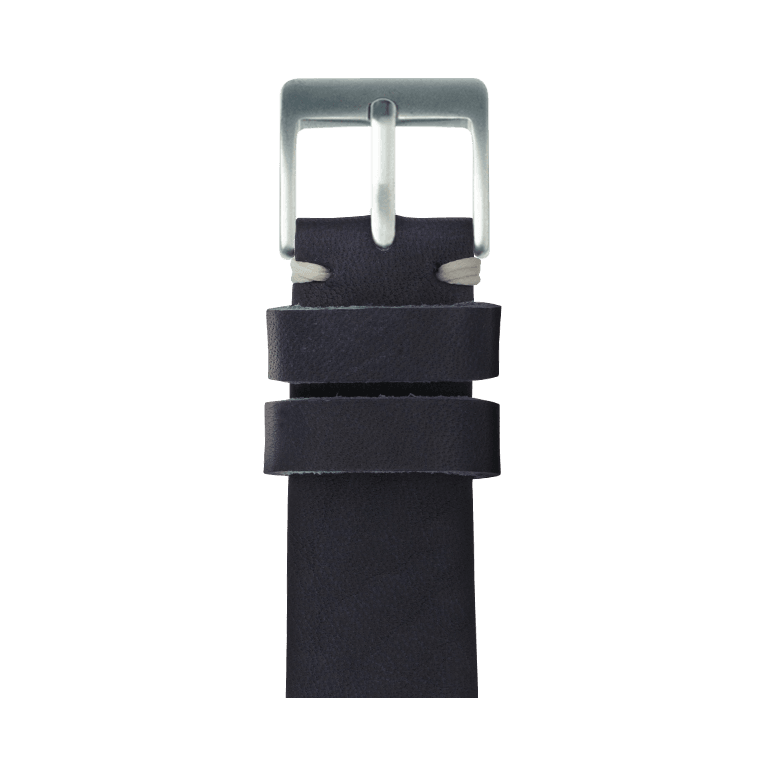 Vintage Leder Armband in Dunkelblau - bracebuds