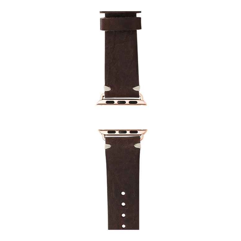 Vintage Leder Armband in Dunkelbraun - bracebuds