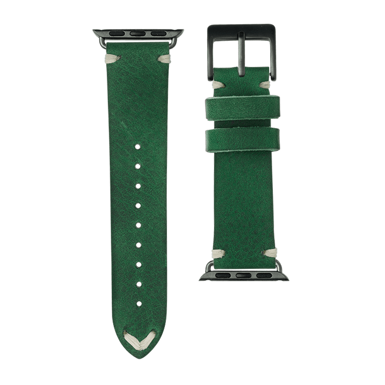 Vintage Leder Armband in Forest - bracebuds