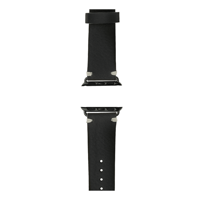Vintage Leder Armband in Schwarz - bracebuds