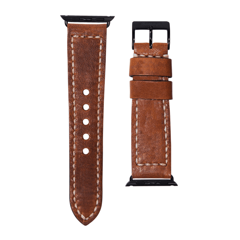 Vintage Leder Armband Limited Edition in Mittelbraun - bracebuds